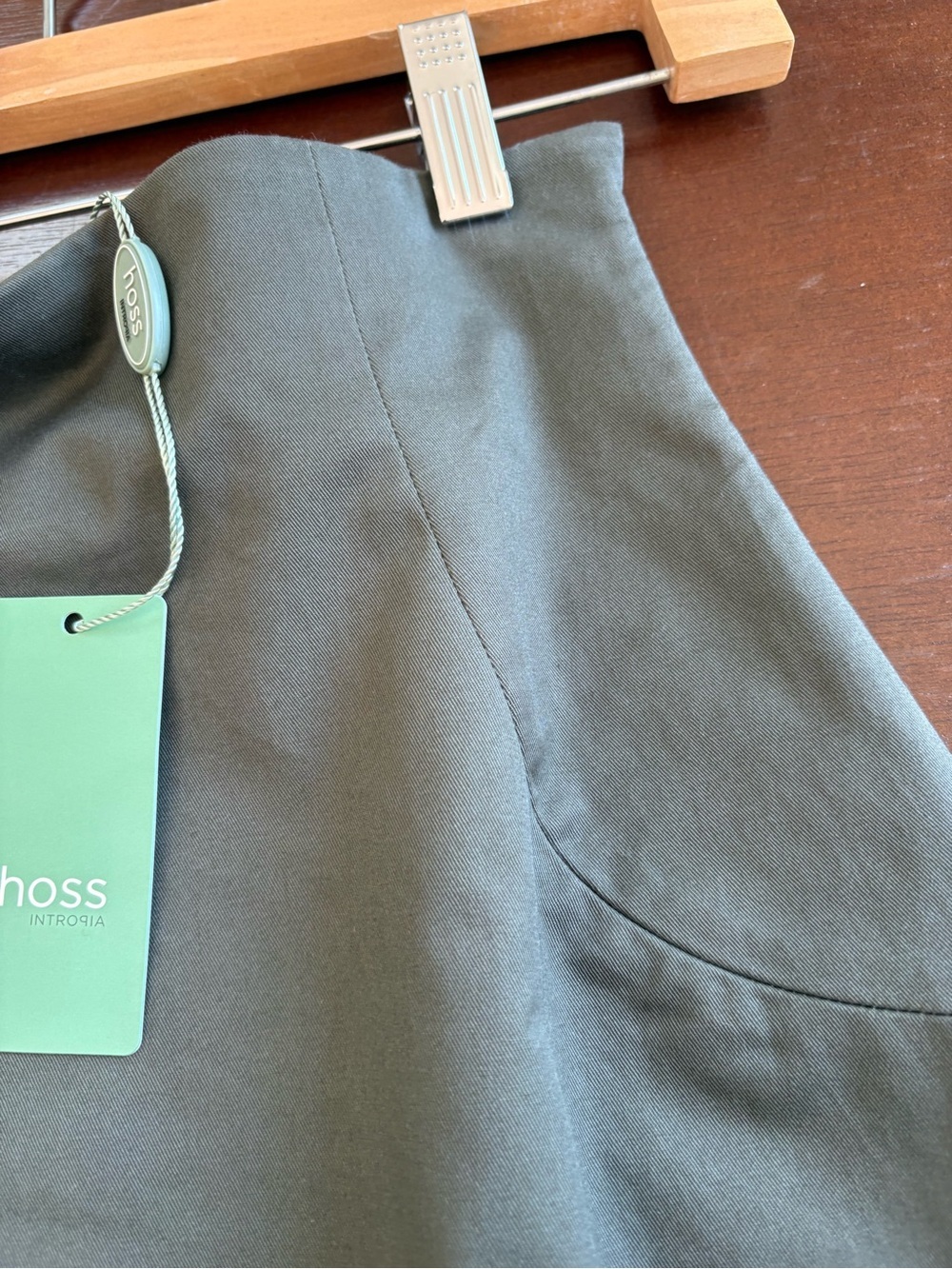 Olive High-Waist Pencil Skirt - Picture 2 of 4